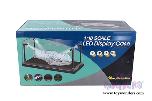 1/18 Scale Diecast Model Car Acrylic LED Display Case (Black) 9920BK