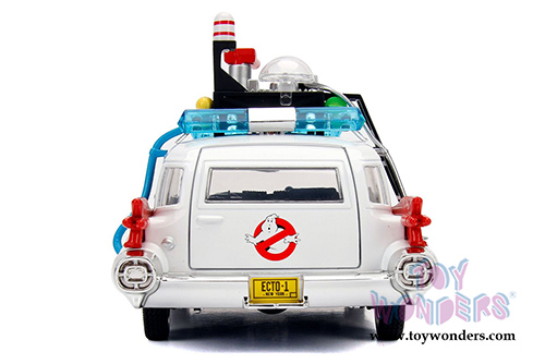  Jada Toys - Hollywood Rides | Ghostbusters™ Ecto-1™ Cadillac Ambulance (1/24 scale diecast model car, White) 99731