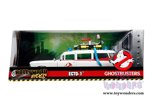  Jada Toys - Hollywood Rides | Ghostbusters™ Ecto-1™ Cadillac Ambulance (1/24 scale diecast model car, White) 99731