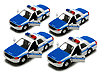 Show product details for Boston Police Car (5" diecast model car, White w/ Blue) 9985BS