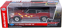 Show product details for Auto World - Hot Rod Magazine | Chevy® Chevelle® SS™ 396 Hard Top (1969, 1/18 scale diecast model car, Rich Metallic Red/Black) AMM1108