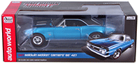 Show product details for Auto World American Muscle - Baldwin Motion® Camaro® SS™ 427 Hard Top (1967, 1/18 scale diecast model car, Marina Blue) AMM1118