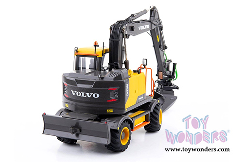 AT Collections - Volvo EWR150E Excavator with Steelwrist Tiltrotator and Nokian Tires (1/32 scale diecast model car, Yellow/Black) AT3200100