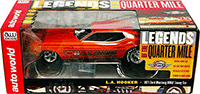 Auto World Legends - L.A. Hooker Ford Mustang NHRA Funny Car (1971, 1/18 scale diecast model car, Orange w/ Red Stripes) AW1106