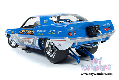 Auto World Legends - Larry Arnolds's King fish Plymouth Cuda NHRA Funny Car (1970, 1/18 scale diecast model car, Blue) AW1173