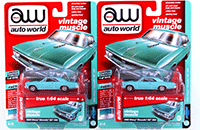 Auto World - Vintage Muscle | Chevy® Chevelle® SS™ Hard Top (1967,1/64 scale diecast model car, Artesian Turquoise) AWSP012/24A