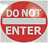 Tin Sign: Do NOT Enter sign CG746