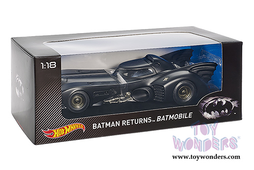 Mattel Hot Wheels - Batman Returns Batmobile (1/18 scale diecast model car, Black) CMC96