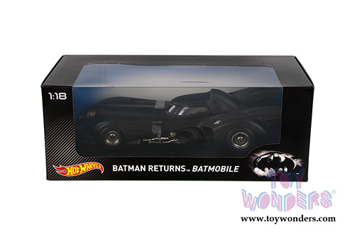 Mattel Hot Wheels - Batman Returns Batmobile (1/18 scale diecast model car, Black) CMC96