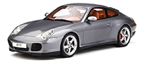 Show product details for GT Spirit - Porsche 911 (996) Carrera 4S (2002, 1/18 scale resin model car, Seal Grey Metallic) GT182
