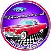 Show product details for Tin Sign: Ford Thunderbird Round Sign RD116