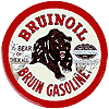 Tin Sign: Bruin Oil Bruin Gasoline Round Sign RD16