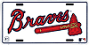 License Plate: Atlanta Braves Baseball Sign SLBA