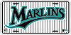 License Plate: Florida Marlins Baseball Black Strips Sign SLBFM