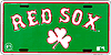 License Plate: Boston Red Socks Baseball Clover Green Sign SLBFPC