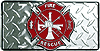 Show product details for License Plate: Firefighter Diamond Sign SLFM