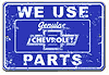Metal Sign: Chevrolet Parts Only Sign SPSACP