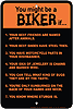 Metal Sign: Biker Rules Sign SPSHU