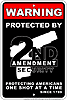 Show product details for Metal Sign: 2nd Amendment Security Warning Sign SPSPG3