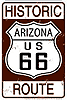 Show product details for Metal Sign: Historic Arizona US Route 66 Sign SPSR6H