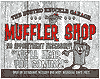 Tin Sign: Muffler Shop - The Busted Knuckle Garage sign TD1624