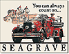 Show product details for Tin sign: Seagrave Fire Truck TD695