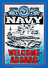 Tin Sign: US Navy - Welcome Aboard Sign AW34