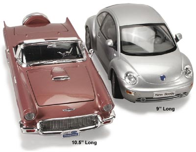 1/18 scale ford thunderbird compared to 1/18 VW Beetle