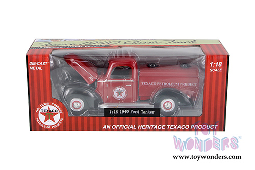 Texaco - Texaco Ford Tanker (1940, 1/18 scale diecast model car, Red w/Black) 0605R