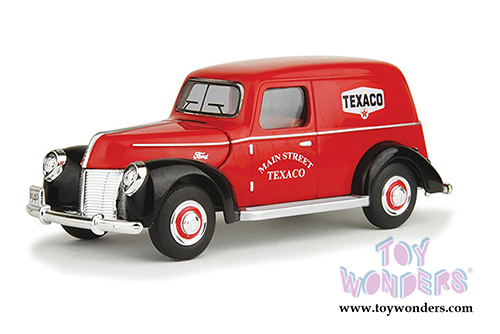 Texaco - Texaco Ford Panel Van (1940, 1/18 scale diecast model car, Red w/Black) 0606R