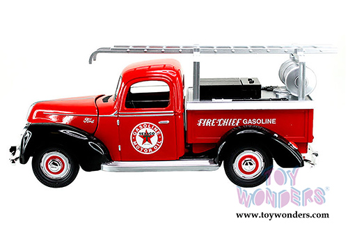 Texaco - Texaco Ford Fire Truck (1940, 1/18 scale diecast model car, Red w/Black) 0608R