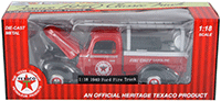 Show product details for Texaco - Texaco Ford Fire Truck (1940, 1/18 scale diecast model car, Red w/Black) 0608R