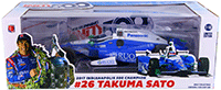 Show product details for Greenlight - 2017 Indianapolis 500 Champion #26 Takuma Sato / Andretti Autosport, Ruoff Home Mortgage (2017, 1/18 scale diecast model car, Blue/White) 11020
