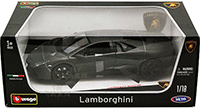 Show product details for BBurago - Lamborghini Reventon Hard Top (1/18 scale diecast model car, Grey) 11029GY