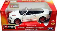 BBurago Diamond - Bentley Continental Supersports Convertible ISR (1/18 scale diecast model car, White) 11035