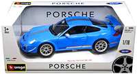 Show product details for BBurago - Porsche 911 GT3 RS 4.0 Hard Top (1/18 scale diecast model car, Blue) 11036BU