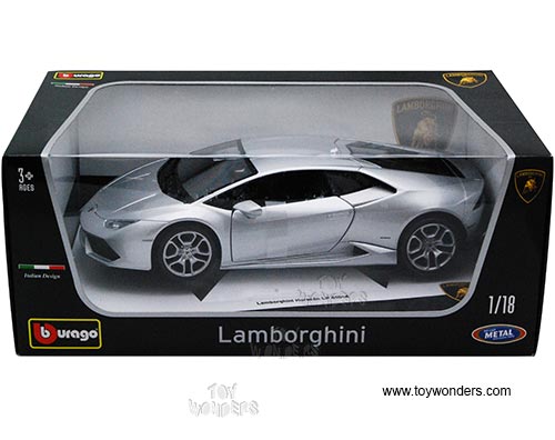 BBurago - Lamborghini Huracan LP 640-4 Hard Top (1/18 scale diecast model car, Silver) 11038SV