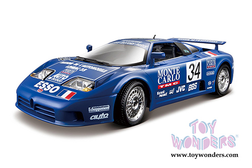 BBurago - Bugatti EB110 Super Sport #34 Hard Top (1994, 1/18 scale diecast model car, Blue) 11039BU