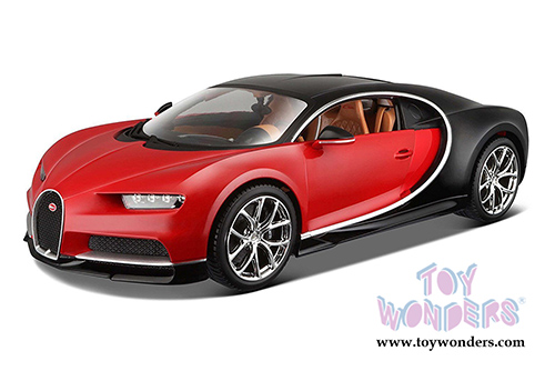 BBurago - Bugatti Chiron Hard Top (2016, 1/18 scale diecast model car, Red/Black) 11040R