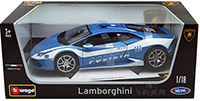 Show product details for BBurago - Lamborghini Huracan LP 610-4 Hard Top (1/18 scale diecast model car, Blue) 11041BU