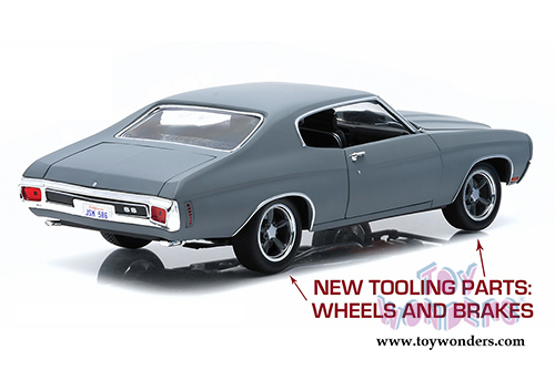 Greenlight Fast & Furious - Dom's Chevrolet Chevelle SS Hard Top (1970, 1/18 scale diecast model car, Grey) 12946