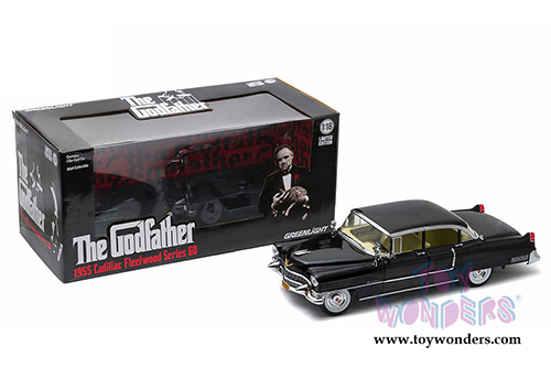 Greenlight - The Godfather Cadillac Fleetwood Series 60 Hard Top (1955, 1/18 scale diecast model car, Black) 12949