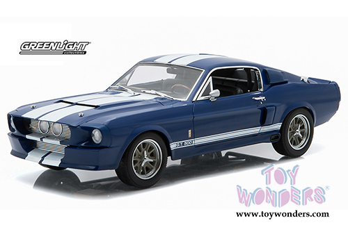 Greenlight - Shelby GT500 Hard Top (1967, 1/18 scale diecast model car, White w/ Blue Stripes) 12953