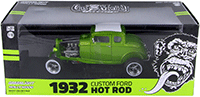 Show product details for Greenlight - Hollywood Custom Ford Hot Rod Gas Monkey Garage (1932, 1/18 scale diecast model car, Metallic Green) 12974