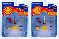 Greenlight - GL Muscle Shop Tools Shell Oil Series 2 (6 pc. set, 1:64 Scale) 13158