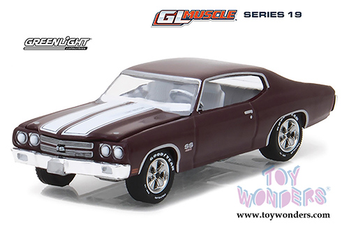 Greenlight - GL Muscle Series 19 | Chevrolet® Chevelle® SS™ Hard Top (1970, 1/64 scale diecast model car, Black Cherry) 13190C/48