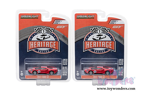 Greenlight - Ford GT Racing Heritage Series 1 | 1967 Ford GT40 Mk IV Tribute #1 (2017, 1/64 scale diecast model car, Red) 13200D/48