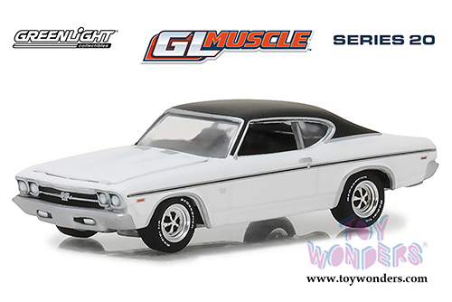 Greenlight - GL Muscle Series 20 | Chevrolet® Chevelle® SS™ 396 Hard Top (1969, 1/64 scale diecast model car, Dover White) 13210B/48