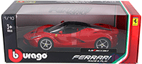 Show product details for BBurago Ferrari Race & Play - LaFerrari Hard Top (1/18 scale diecast model car, Red) 16001R