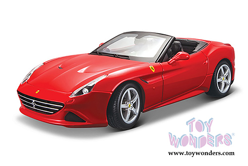 BBurago Ferrari Race & Play - Ferrari California T Open Top (1/18 scale diecast model car, Red) 16007R